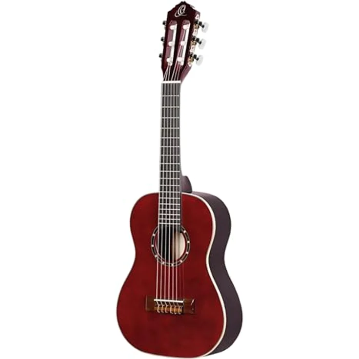 Ortega Guitars R121-1/4WR, 1/4 Konzertgitarre der Family Series aus Fichte und Mahagoni, inklusive Gig Bag, rot – Bild 3