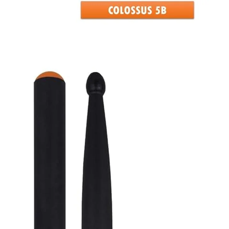 Techra Colossus 5B Carbon Sticks, extrem haltbare Drumsticks, 9-10 mal langlebiger als Holz, 20% leichter, Länge 409mm, Durchmesser 14,8mm, Gewicht 56g – Bild 4