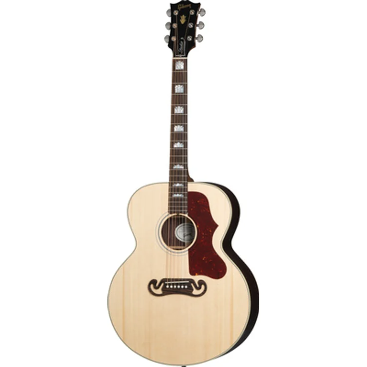 Gibson SJ-200 Studio Rosewood Natural, Westerngitarre mit Tonabnehmer, Jumbo-Form, Sitka-Fichte-Deck, massiver Palisanderboden, inkl. Koffer