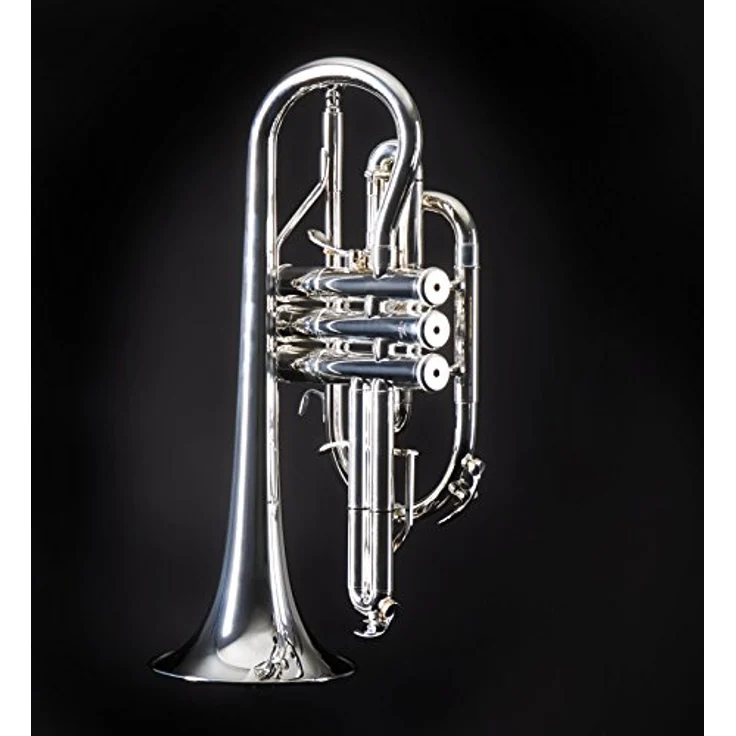 Yamaha YCR-8335 GS 02 Bb-Kornett, NEO-Serie Profiklasse mit 11,9 mm Bohrung, einteiliges Goldmessing-Schallstück, versilbert, inkl. Koffer und Mundstück – Bild 4