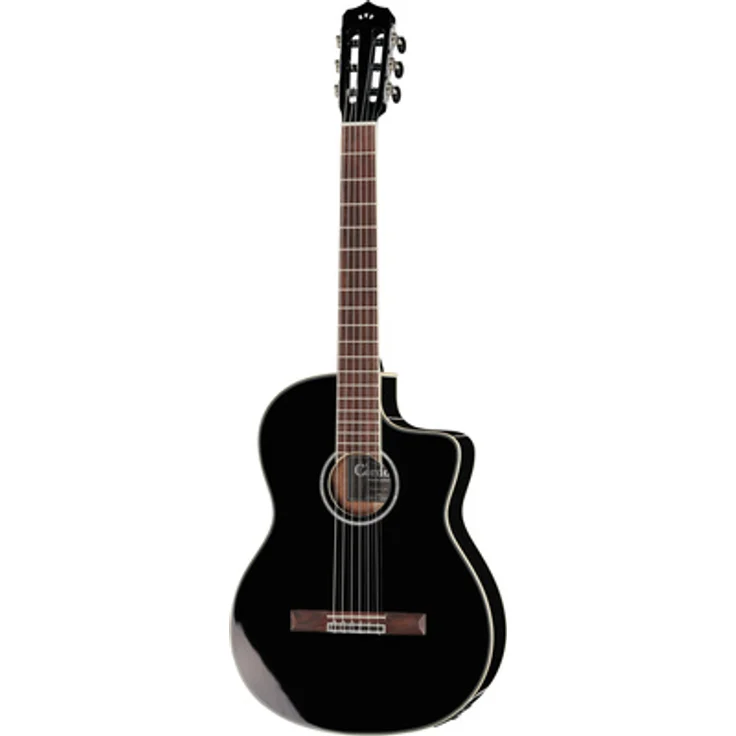 Cordoba Fusion 5 Jet, Konzertgitarre mit Cutaway, massiver Sitka Fichte Decke, Mahagoni Boden und Zargen, Fishman Sonitone Tonabnehmer, schwarz Hochglanz – Bild 1