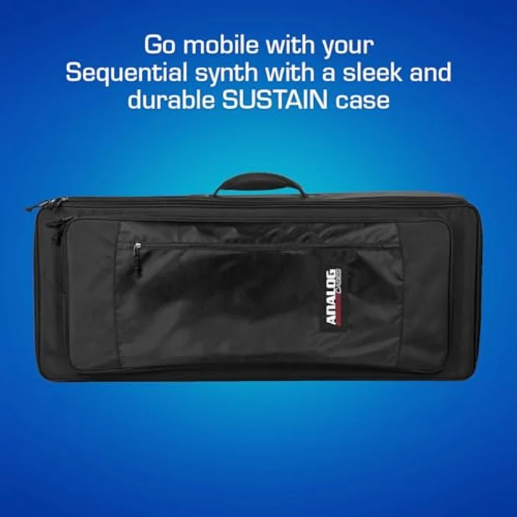 Analog Cases Sustain Case 49, Universelles Keyboardcase mit EVA-Schaumstoffpolsterung und Rucksackriemen für 49 Tasten Synthesizer – Bild 2