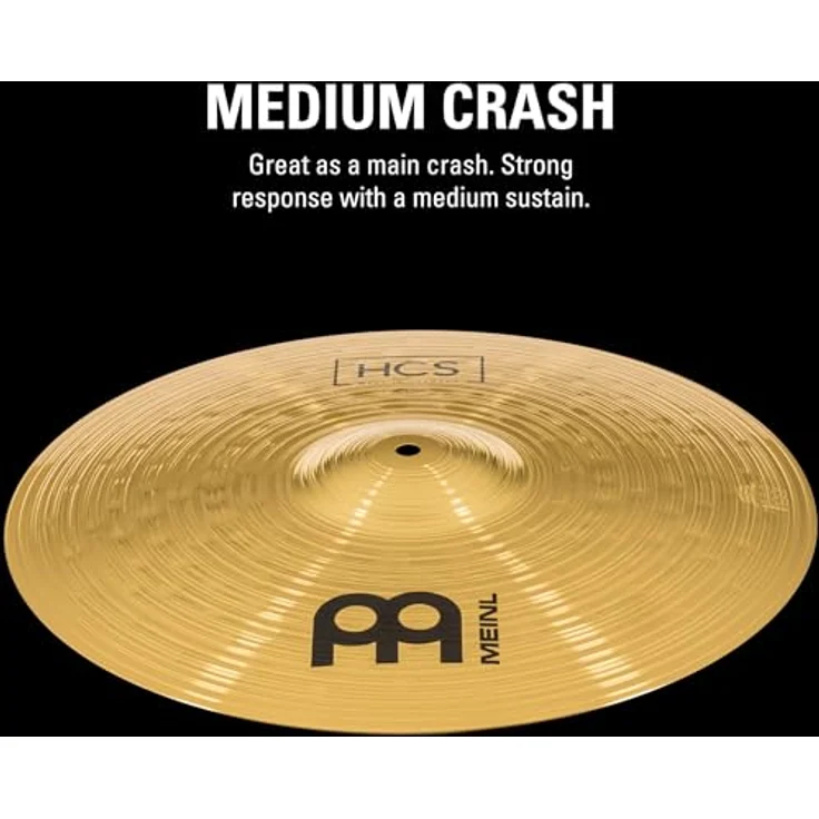 Meinl Cymbals HCS Crash — 18 Zoll Schlagzeugbecken aus Messing, traditionelles Finish, harmonischer Crash-Sound für Anfänger (HCS18C) – Bild 2