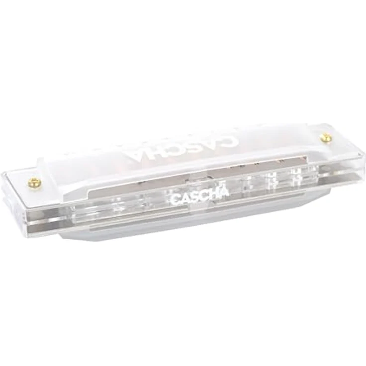 Cascha HH-2277 Fun Blues Harp, diatonische Mundharmonika in C-Dur mit 10 Kanzellen und transparentem Hardcase, transparent – Bild 12