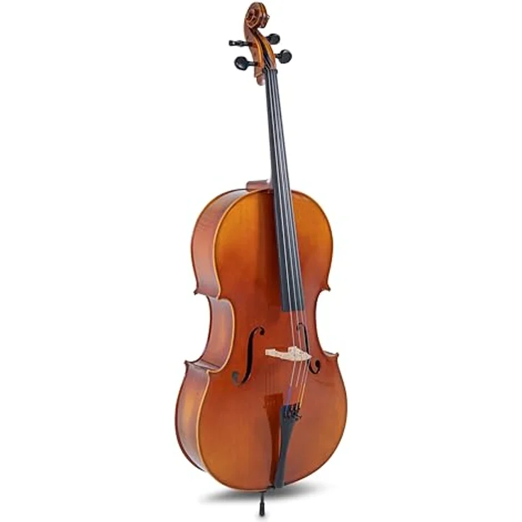 Gewa Maestro 1 Cello Set 1/4 CB, Cello aus europäischem Tonholz mit feiner Spiritus-Handlackierung, goldbraun, inklusive Carbonbogen und Cellotasche – Bild 2