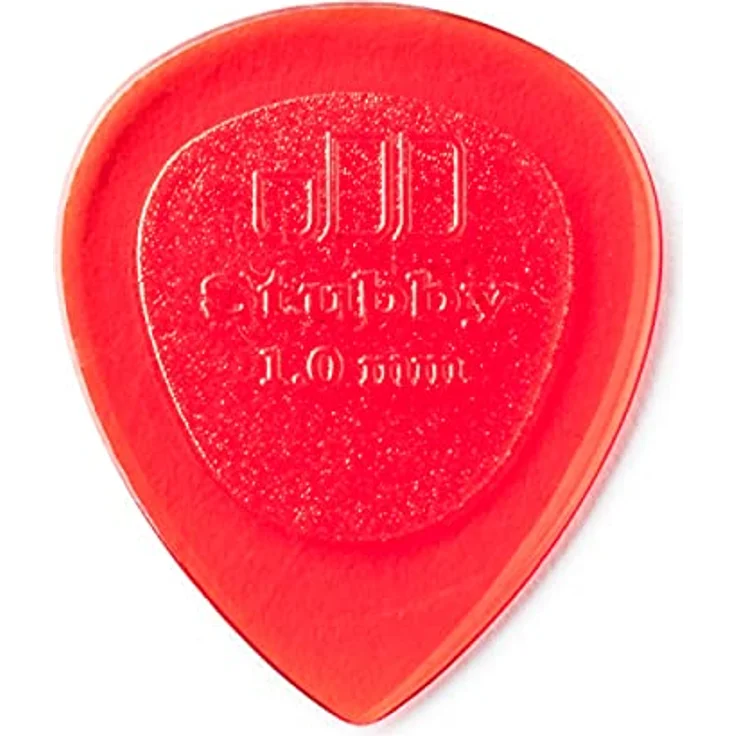 Jim Dunlop Plektrum Stubby Jazz 1,00mm, 6 Stück, konturiert für reibungslose Freigabe und starken Grip aus Lexan – Bild 1