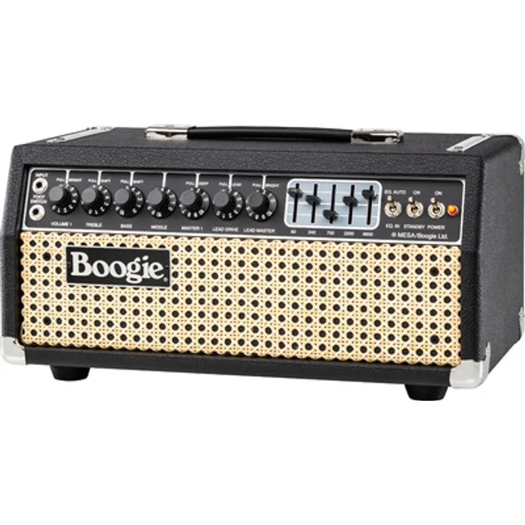 Mesa Boogie IIC+ HRG Head, Röhren-Verstärker-Topteil für E-Gitarre mit 60-100W Leistung, Reverb und 5-Band EQ, Schwarz Bronco Vinyl