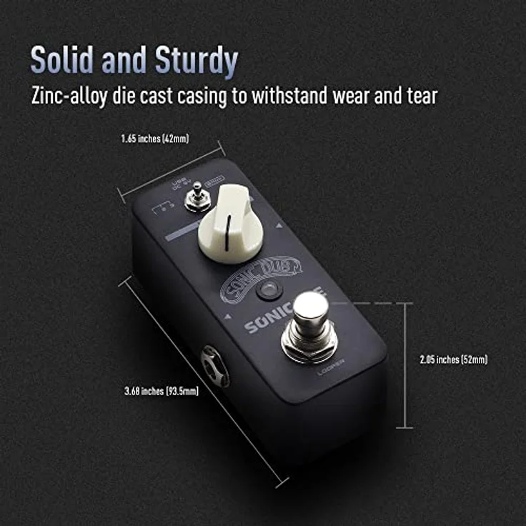 SONICAKE Looper Gitarre Effektpedal, 12 Minuten Looping Zeit, 24 Bit 44.1 kHz Qualität, mit 3 Bankspeicher für Loops – Bild 5