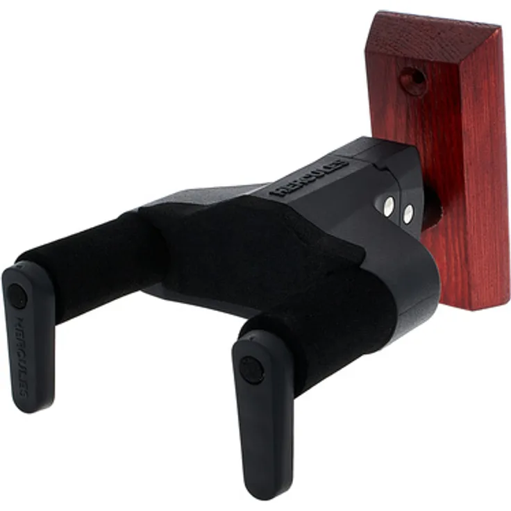 Hercules Stands HCGSP-38WBR+ Gitarren Wandhalter mit Auto Grip System und Moosgummipolsterung, burgund