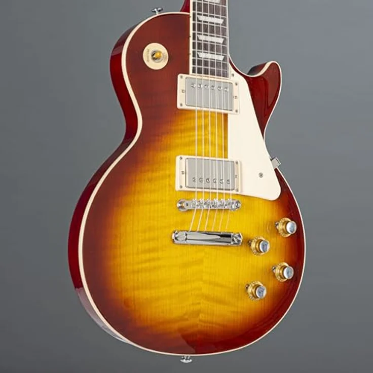 Gibson Les Paul Standard 60s IT, E-Gitarre mit Mahagoni Korpus, AA-geflammter Ahorndecke, Iced Tea Finish, inkl. Koffer – Bild 7
