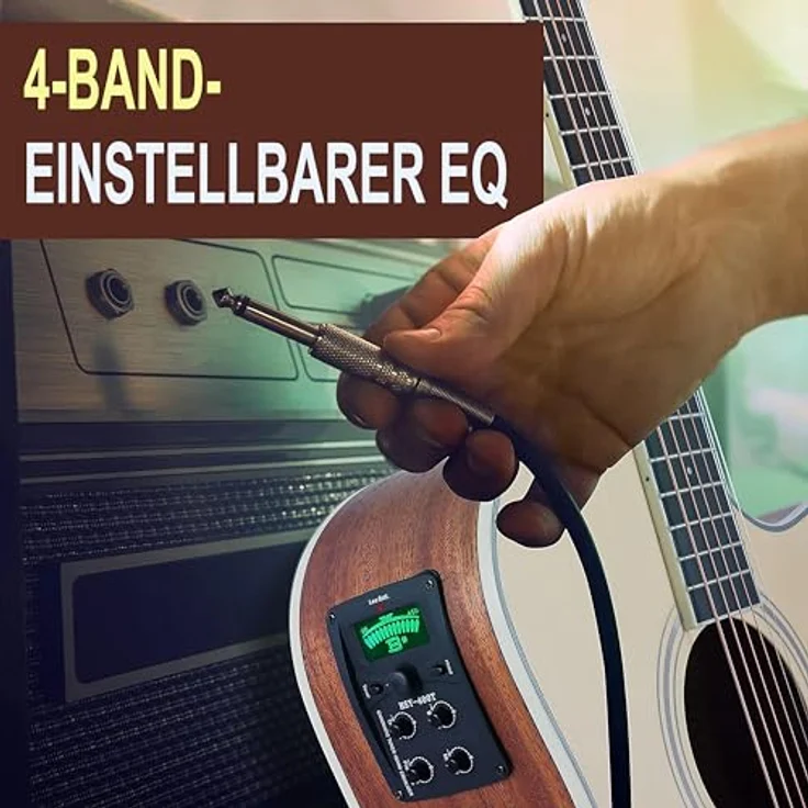 Pyle Elektro-Akustikgitarre 41" Dreadnought Cutaway, Fichte & Mahagoni, 4-Band EQ, inkl. Gigbag & Tuner, ideal für Anfänger & Fortgeschrittene – Bild 2