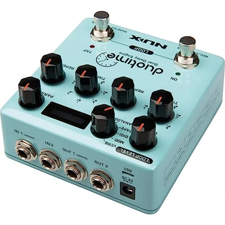 Nux Duotime Delay, Stereo Delay-Pedal mit 5 Delay-Typen und 40 Sekunden Looper, kompakt – Bild 4