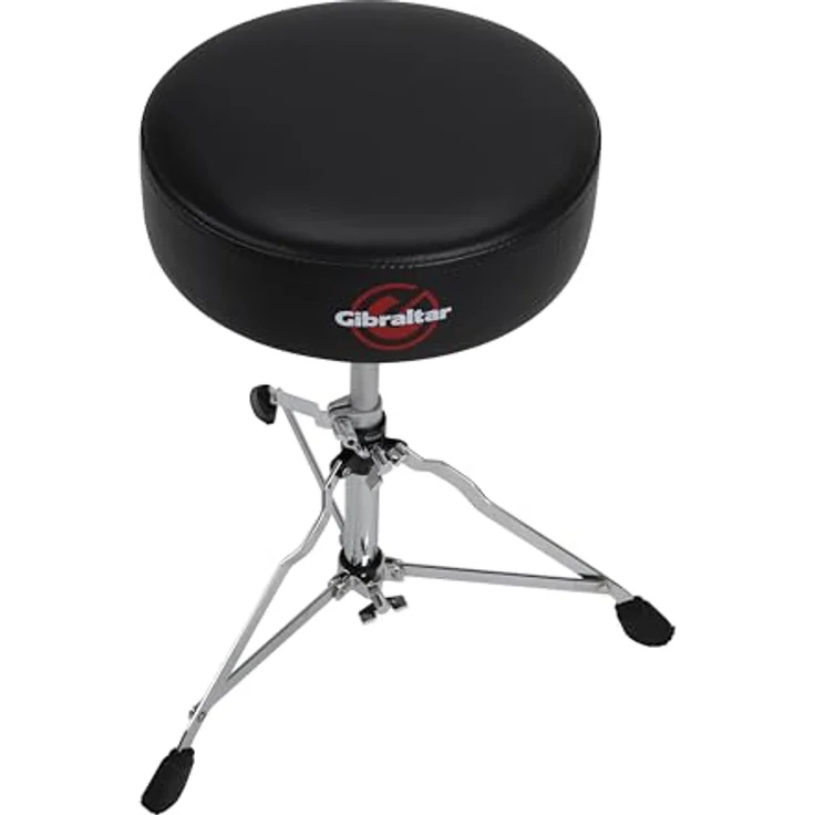 Gibraltar Schlagzeughocker 4000 Series 4608, Höhenverstellbar, Durchmesser 33 cm, leicht transportierbar, einstrebige Basis, 'Super Foot' Gummifüße – Bild 5