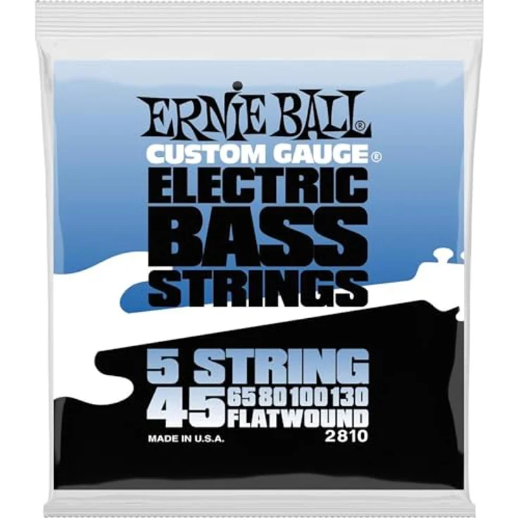 Ernie Ball Flatwound 5-Saiter E-Bass-Saiten, Stärke 45-130 mit abgerundetem Ton und reduziertem Fingergeräusch – Bild 3