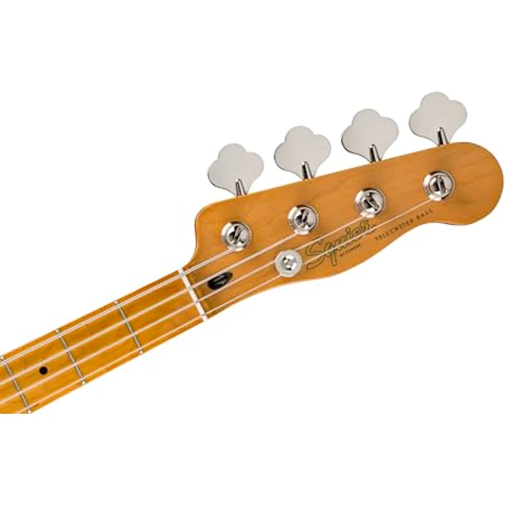 Squier CV Tele Bass MN PPG VWT, E-Bass mit Pappel Korpus, Ahorn Hals und Vintage White Finish – Bild 4