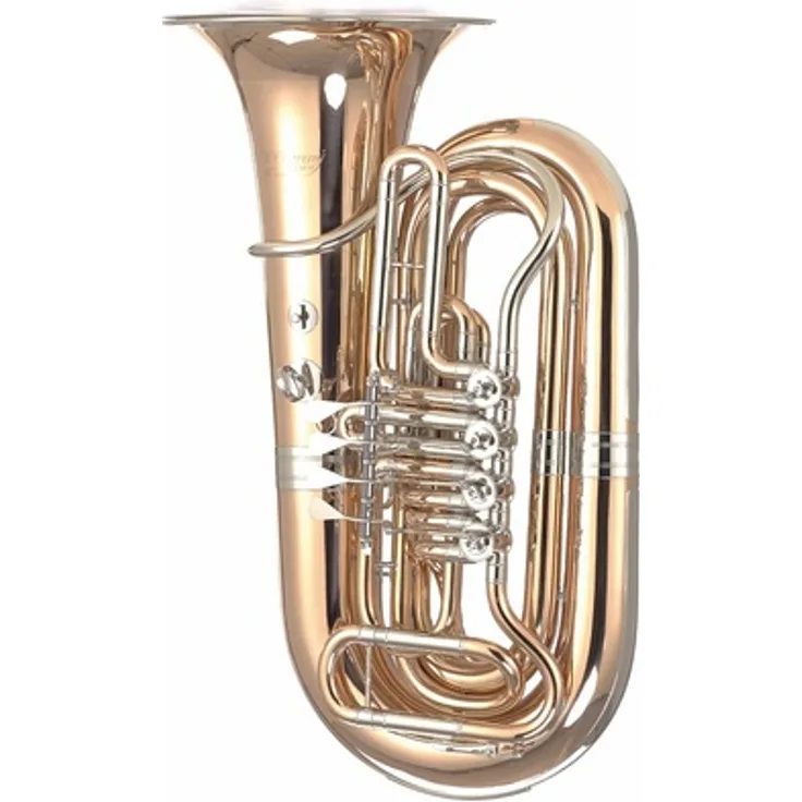 Cerveny CBB 783-4R Arion Bb-Tuba, goldmessing lackiert, 3/4 Größe, 4 Drehventile, inkl. Mundstück und Koffer