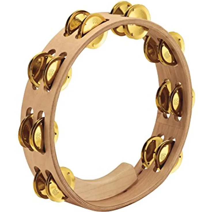 Meinl AE-MTA2B Artisan Tambourine, 10", Ahornring, ergonomischer Griff, klare Klangqualität, Farbe: Natur