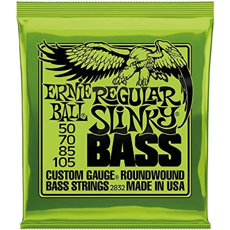 Ernie Ball Regular Slinky Nickelwound E-Basssaiten, Saitenstärke 50-105, satter, ausgewogener Ton, Made in USA – Bild 3