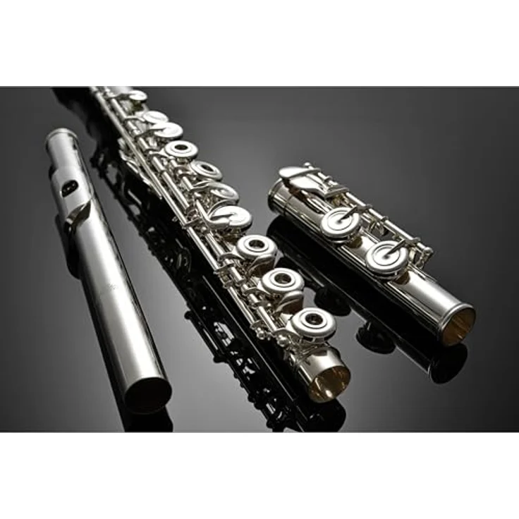 Azumi AZ-S3 RE Querflöte, 958er Britannia Silber, Ringklappen, E-Mechanik, C-Fuß, handgefertigtes Altus S-Cut Kopfstück – Bild 2