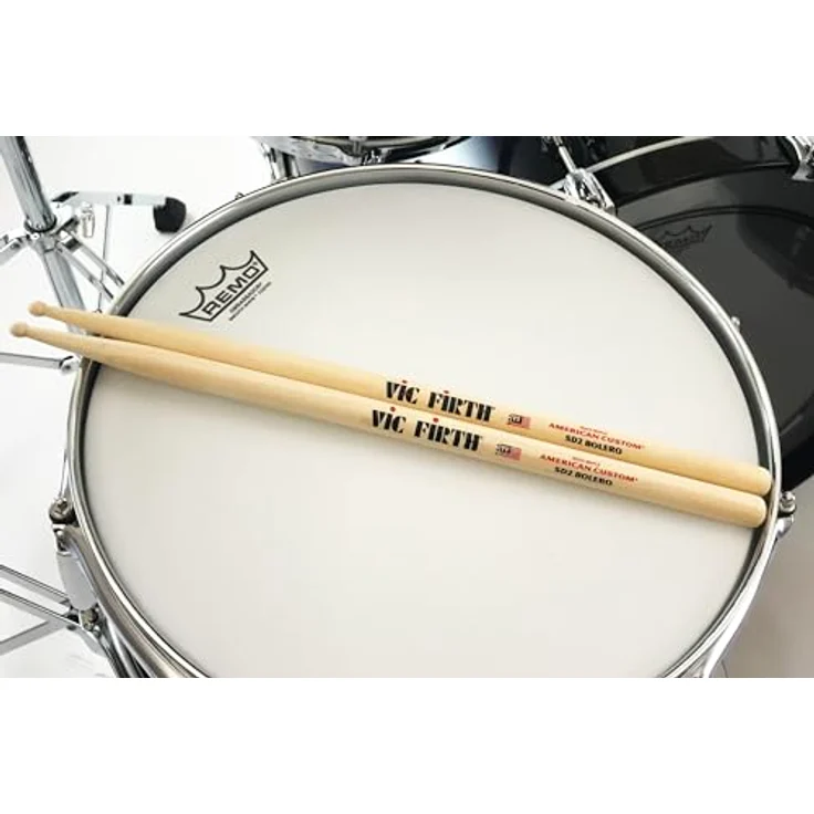 Vic Firth SD2 Bolero Maple, Drumsticks aus amerikanischem Ahorn mit runden Holzköpfen, 400 mm lang, 16,1 mm Durchmesser – Bild 2