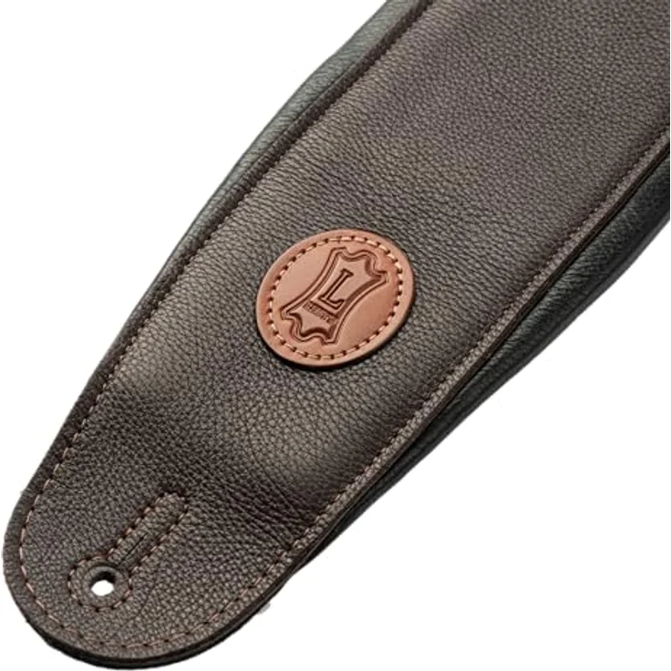 Levys Leather Bass Strap 4,5" DBR, Leder-Gitarrengurt mit Schaumstoffpolsterung, verstellbar von 94 cm bis 130 cm, dunkelbraun – Bild 6