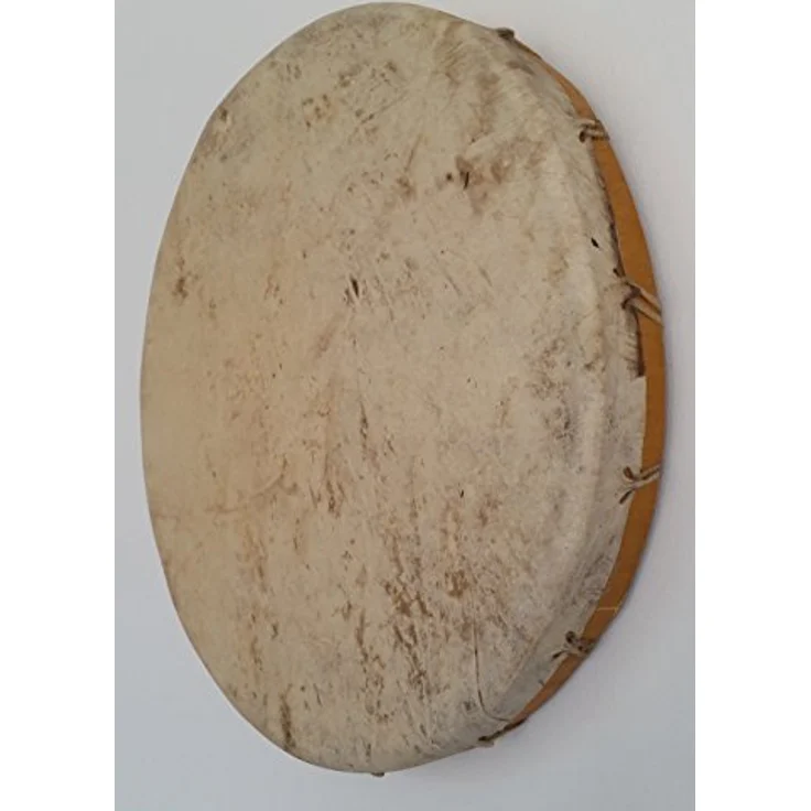 Terre Shaman Drum Cow Skin Shorn 50, Runde Schamanentrommel mit 50 cm Durchmesser, geschorene Rinderhaut und Mahagoni-Rahmen, dunkler Klang, inklusive Schlägel – Bild 3