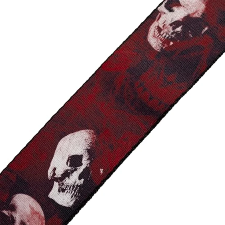 Levys Poly Print Strap 2" Skull, Gitarrengurt aus Polyester mit Lederendstück, mehrfarbig, maximale Länge 165 cm – Bild 4