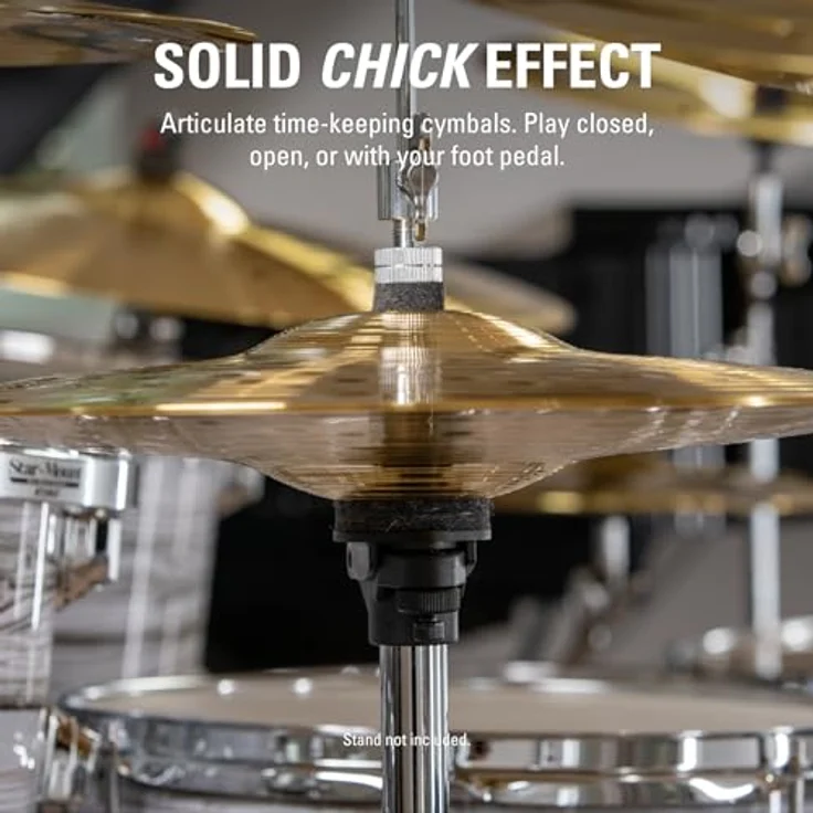 Meinl Cymbals HCS Hihat 14 Zoll Schlagzeug Becken Paar, Messing mit traditionellem Finish für Anfänger – Bild 4