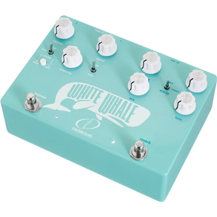 Crazy Tube Circuits White Whale V2, Analoges Hall-Effektgerät mit Reverb und Tremolo, separater Schaltung, 4 Tremolo-Optionen, True Bypass Design