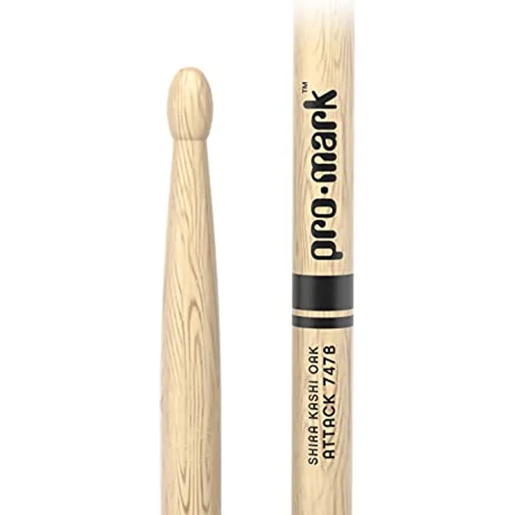 Pro Mark PW747BW 747B Classic Attack, Drumsticks aus Japanischem Eichenholz, ovaler Holzkopf, 42,55 cm Länge, 1,50 cm Durchmesser – Bild 2