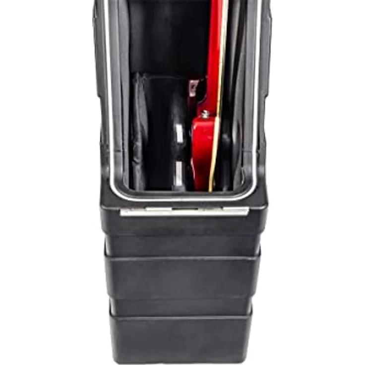 Enki AMG-2 EXV Double Guitar Case, Gitarrenkoffer für 2 E-Gitarren, rotationsgeformtes Polyethylen, EVA Schaumstoffeinlage, geeignet für Explorer-, Flying V- und ML-Korpusform, abnehmbarer Deckel, Vorhängeschloss-Vorrichtung, 1397 x 539,8 x 292,1 mm, 12,7 kg – Bild 5