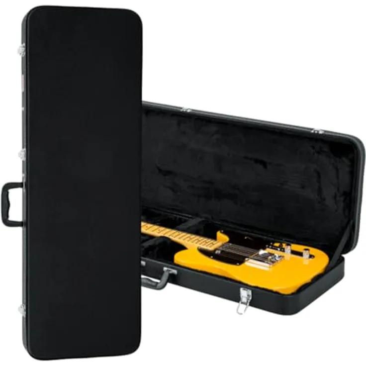 Gator GW - Electric Guitar Case, Koffer für E-Gitarre aus Sperrholz, Schwarz, Innenmaße 105 cm x 32 cm x 9 cm, Gewicht 3,81 kg