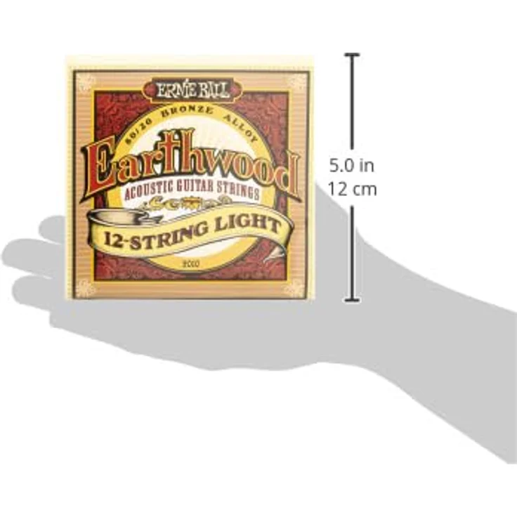 Ernie Ball Earthwood Light 12-Saiter Akustik-Gitarrensaiten, 80/20-Bronze, Stärke 9–46, heller Klang mit hervorragender Projektion – Bild 3