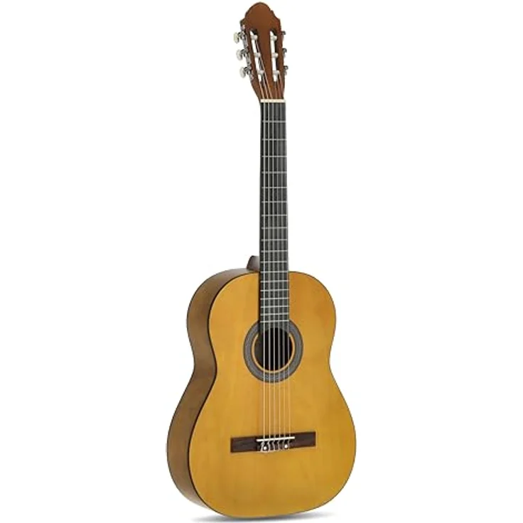 GEWA Juan Miguel Navarrez Konzertgitarre 4/4, klassische Gitarre in Honey - Natur, Starter Set mit Tasche, Plektren, Buch mit CD und Stimmgerät – Bild 2