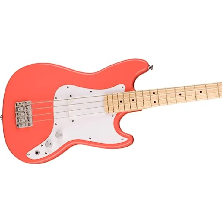 Squier Sonic Bronco E-Bass, 4-Saiter mit Poplar Korpus und Ahorn Hals, Tahitian Coral – Bild 5