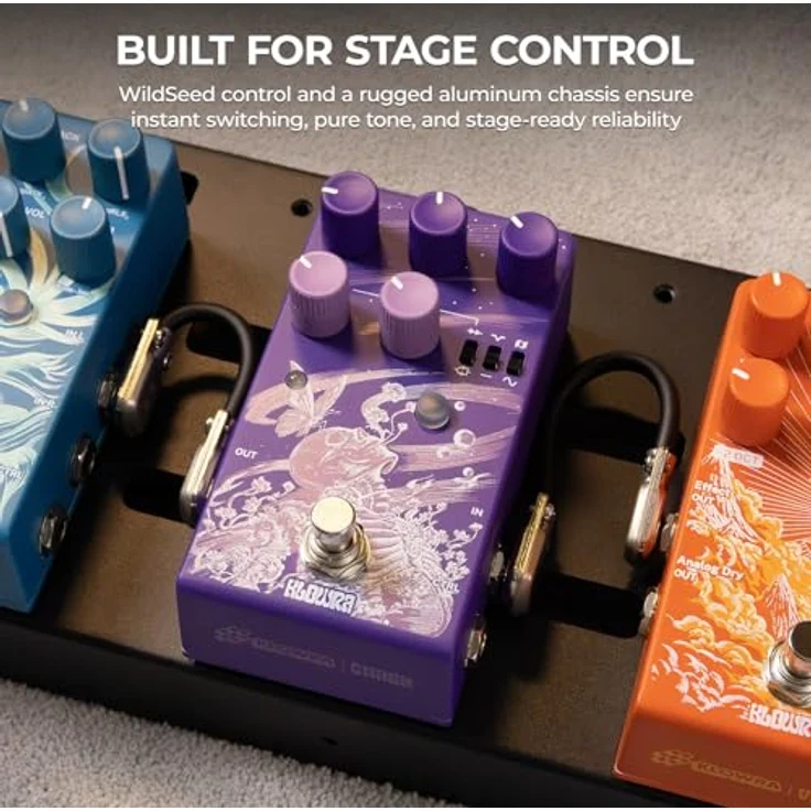 Klowra Gnash Analog Distortion, Dual-Channel Overdrive-Pedal mit Wavefolder- und Mid-Cut-Modul, true bypass – Bild 7