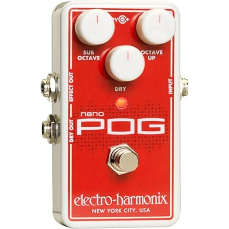 Electro Harmonix Nano POG, Polyphonic Octave Generator Effektpedal mit kompaktem Design und umfangreichen Klangmöglichkeiten – Bild 1