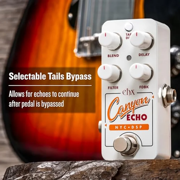 Electro Harmonix Pico Canyon Echo Digital Delay, Effektpedal für E-Gitarre mit Tap Tempo und wählbarem Tails-Bypass – Bild 9