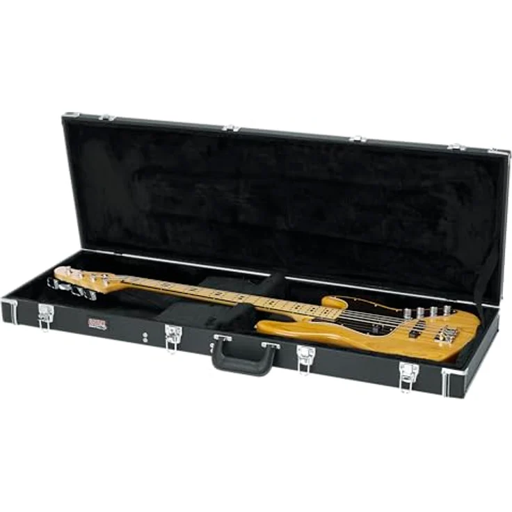 Gator Deluxe Case Bass, Koffer für Bassgitarren aus Sperrholz, außen Kunstleder, schwarz, 122,56 cm x 41,91 cm x 11,43 cm, 6,52 kg – Bild 8