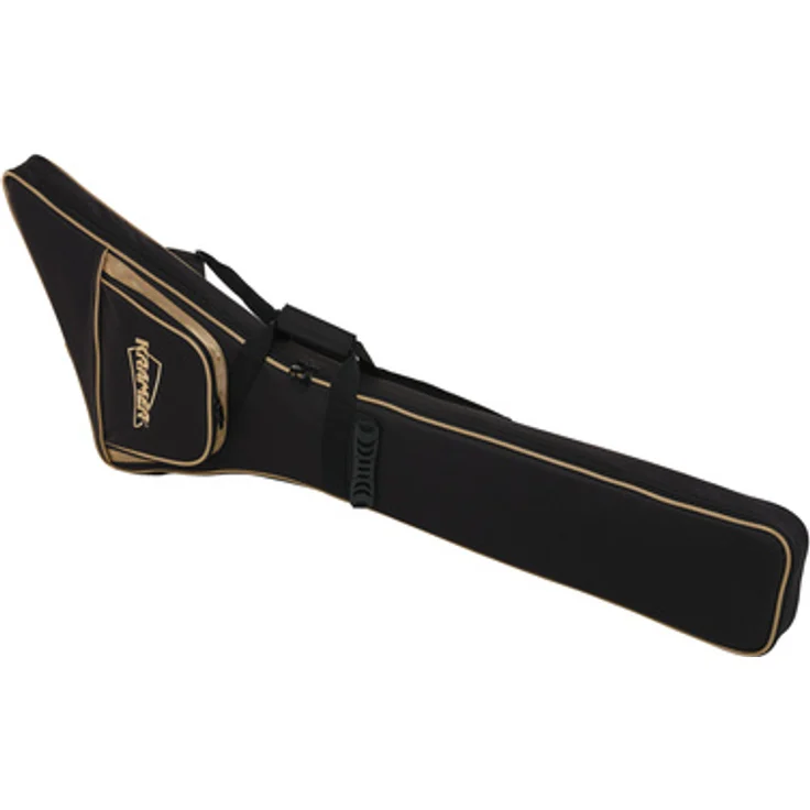 Kramer Guitars Premium Gig Bag Vanguard, Gig Bag für V-Style E-Gitarren mit 5 mm Polsterung, Schwarz Gold
