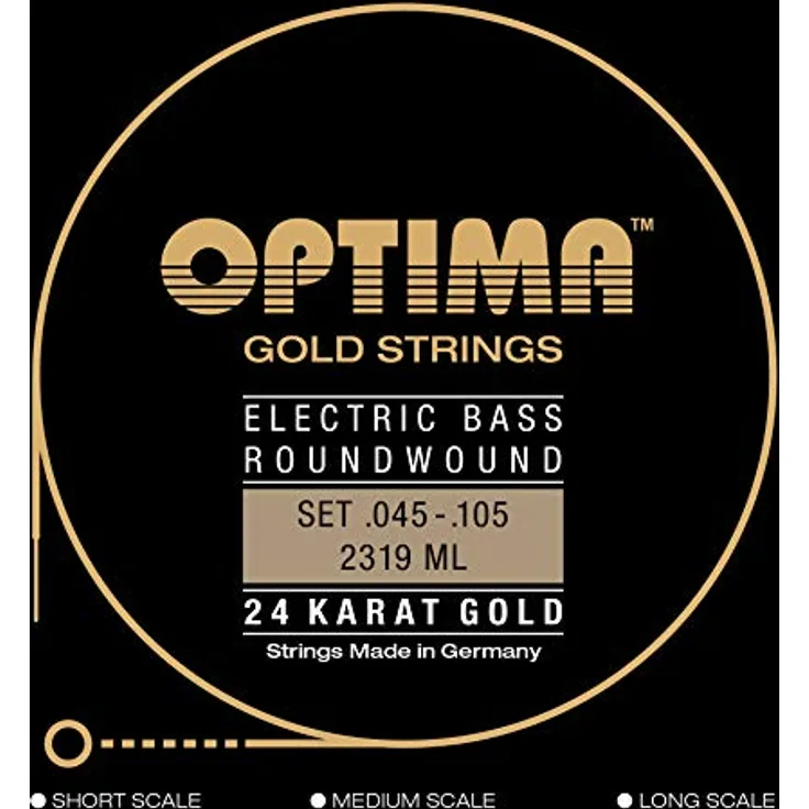 Optima Gold Bass 045/105 2319, Gitarrensaiten mit flexibler Gestaltung und hoher Robustheit