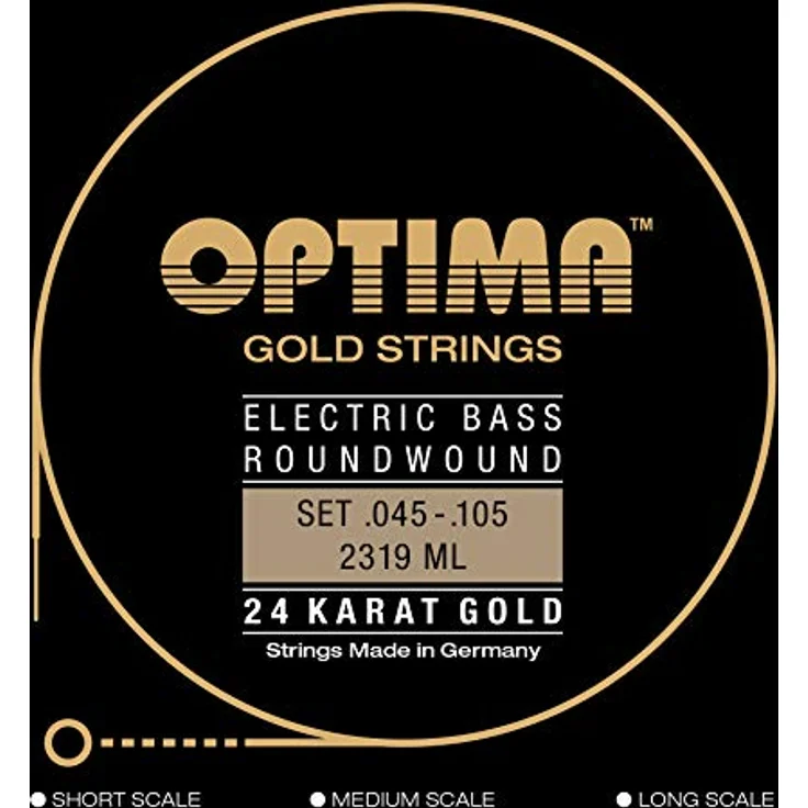 Optima Gold Bass 045/105 2319, Gitarrensaiten mit flexibler Gestaltung und hoher Robustheit – Bild 1