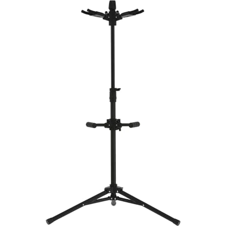 Gewa TripleGrip GS-83 Gitarrenständer für bis zu 3 Akustik- & E-Gitarren, höhenverstellbar 76-119 cm, zusammenlegbar, rutschhemmende Silikonpolsterung – Bild 2