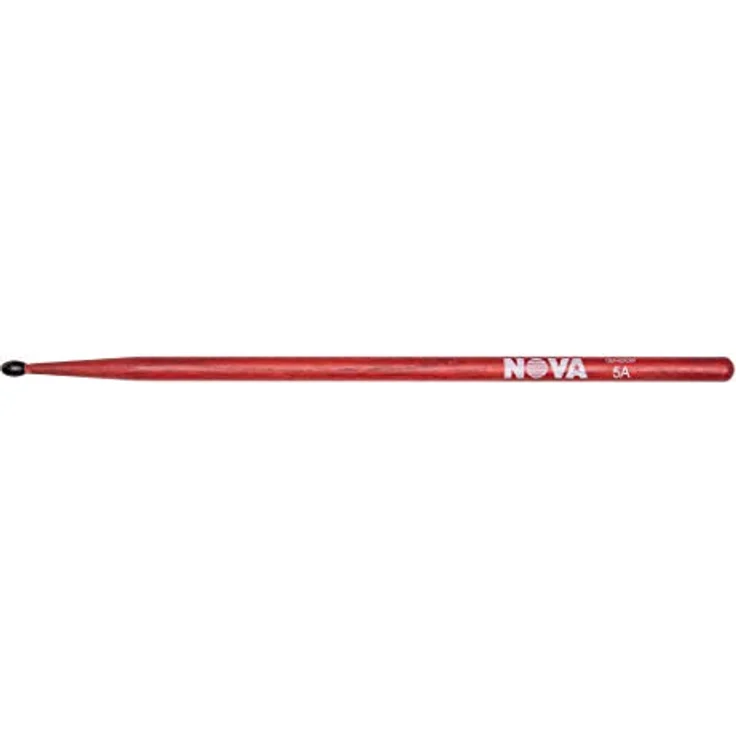 Vic Firth 5ANR Nova Hickory Drumsticks, rot, mit Nylonkopf, 406mm Länge, 14,3mm Durchmesser – Bild 1
