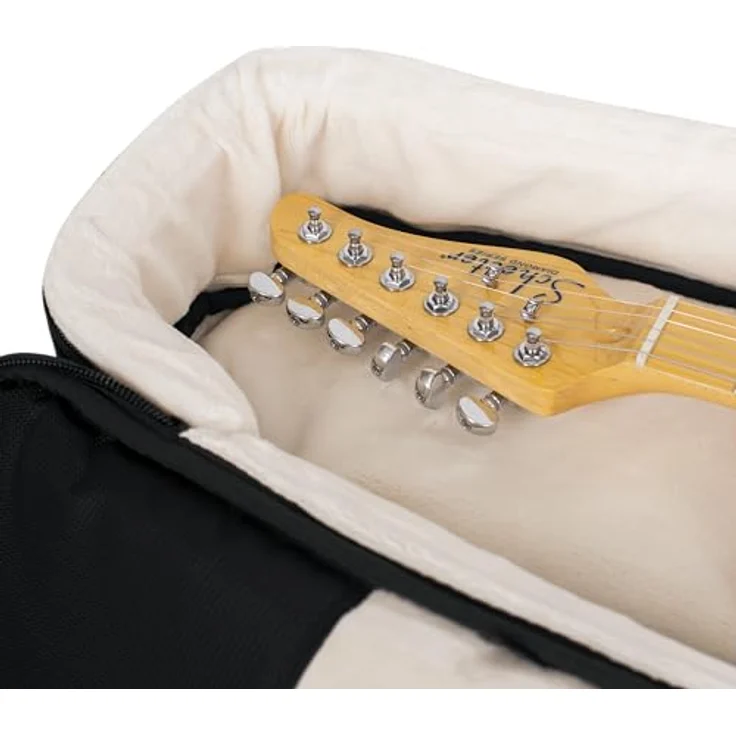 Gator G-PG E-Guitar Double Bag, professionelles Gigbag für 2 E-Gitarren mit Micro-Fleece Innenfutter und Regenschutz, schwarz – Bild 9