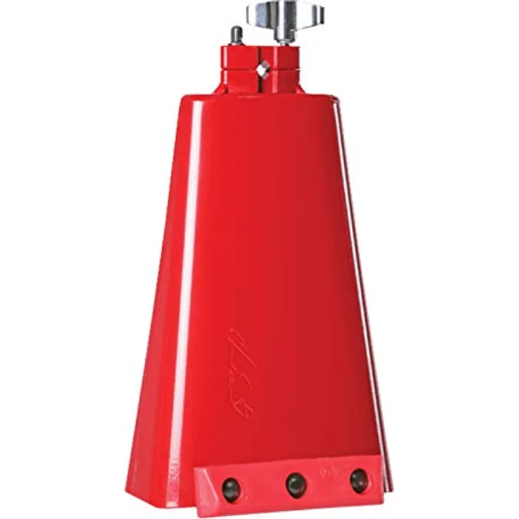 LP Latin Percussion Cowbell Rock Chad Smith Signature, 8" Ridge Rider, pulverbeschichtet in rot, mit Vice Mount/V-Klemme und Jenigor-Kantenschutz