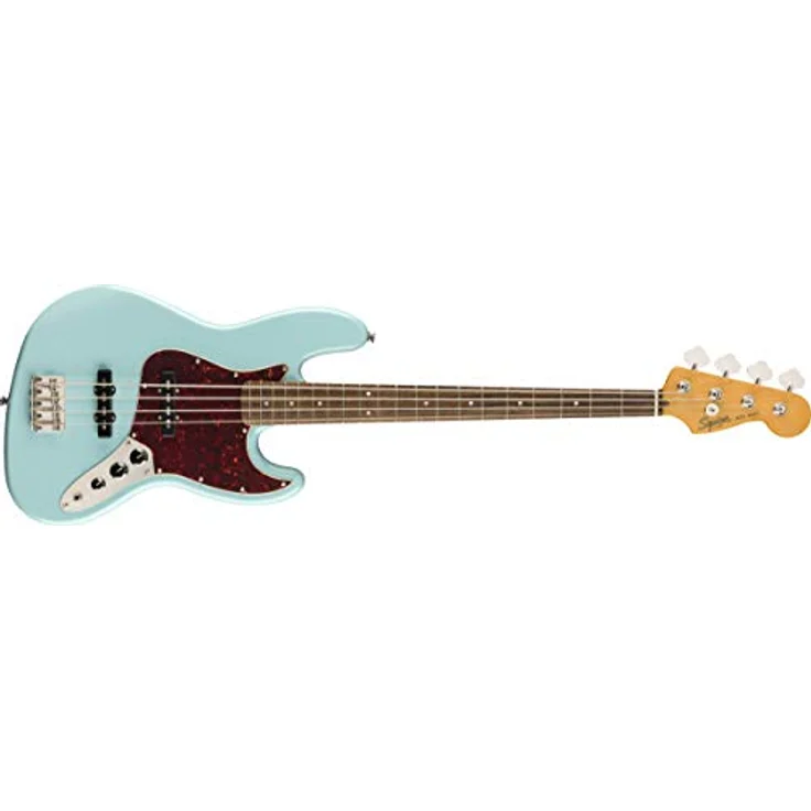 Fender Squier Classic Vibe 60er Jahre Präzisions-Bass, Alnico Tonabnehmer, Laurel Jazz, normale Größe, Daphne Blue – Bild 1
