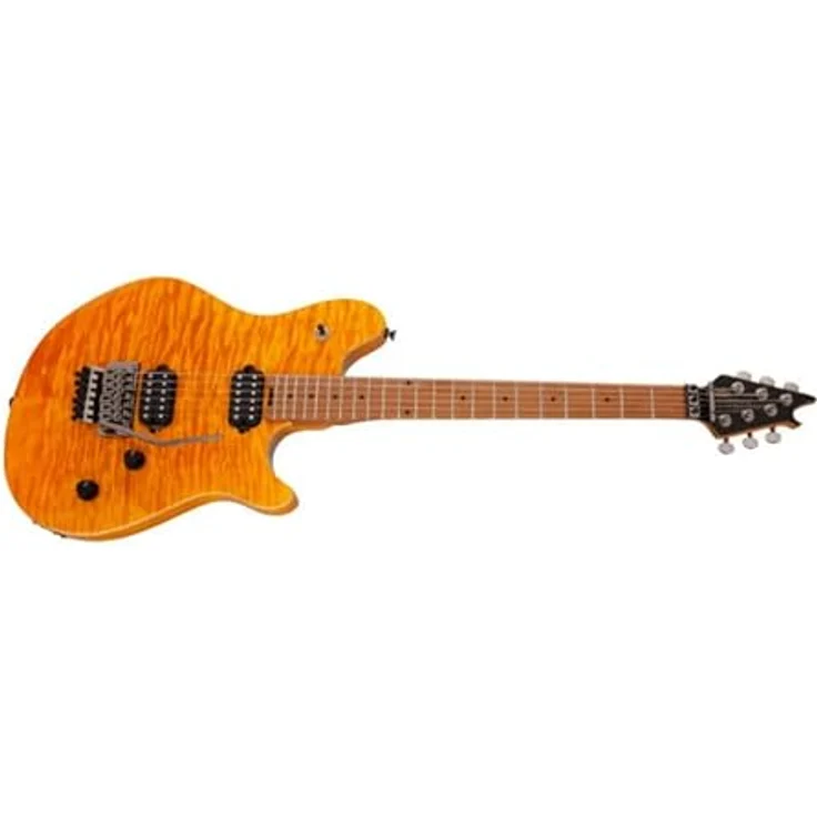 Evh Wolfgang WG Std QM TA, ST-Style E-Gitarre mit Wölkchenahorn-Decke, Trans Amber, Floyd Rose Tremolo – Bild 4