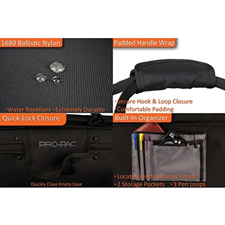 Protec Contego E-Guitar Case BK, Leichter Gitarrenkoffer mit wasserabweisendem Material, Innenmaße 100x34x7 cm, schwarz – Bild 6