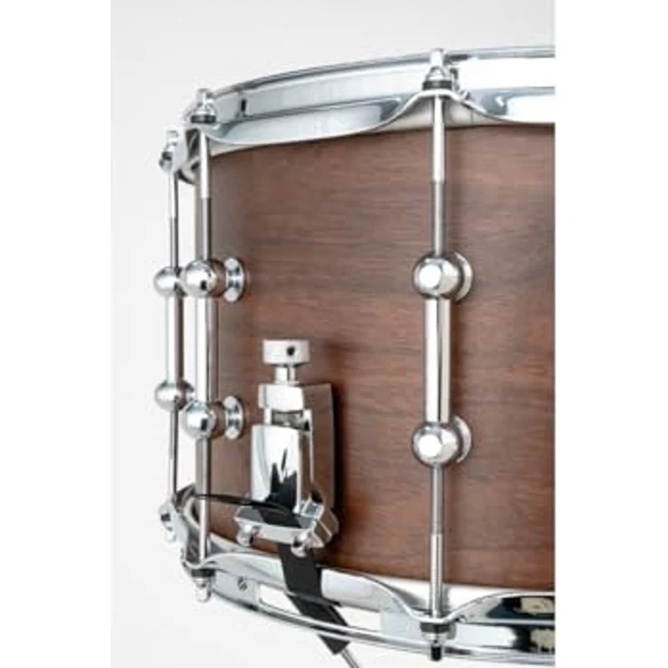 Dixon 14"x08" Gregg Bissonette Signature Snaredrum, Artisan Serie mit Walnussholz und Ahornkessel, Satin Natural Walnut Finish – Bild 4